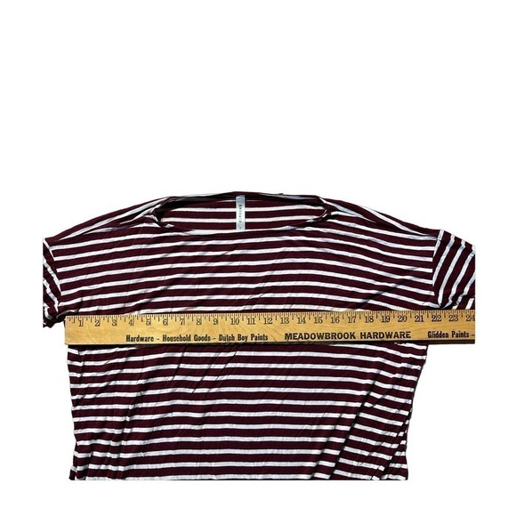 Women's Red/White Stripped short sleeve top. Boutique Brand Emerald. - Picture 5 of 6